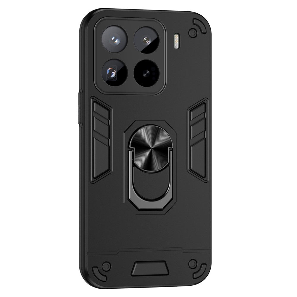 For Xiaomi 15 Pro Case PC+TPU Drop Defend Phone Cover with Ring Kickstand