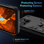 For Xiaomi 15 Pro Case PC+TPU Drop Defend Phone Cover with Ring Kickstand