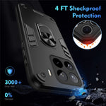 For Xiaomi 15 Pro Case PC+TPU Drop Defend Phone Cover with Ring Kickstand