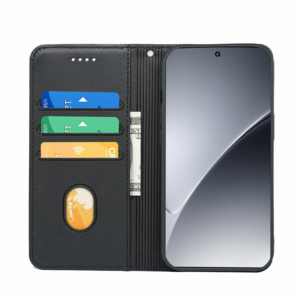 HX01 For Xiaomi 15 Wallet Case Magnetic Closing PU Leather Phone Cover