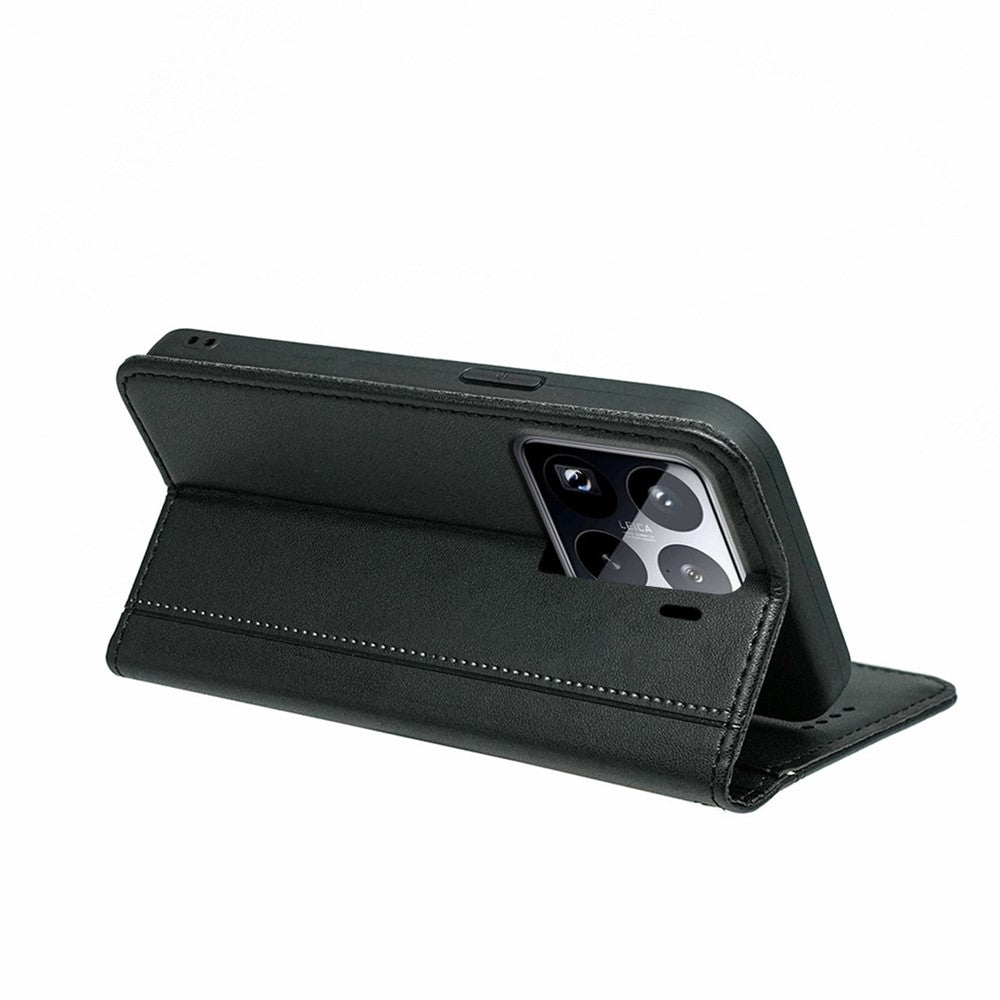 HX01 For Xiaomi 15 Wallet Case Magnetic Closing PU Leather Phone Cover