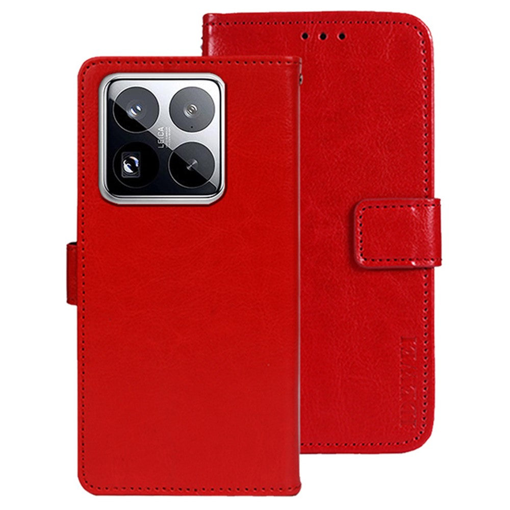 IDEWEI For Xiaomi 15 Pro Stand Case Crazy Horse Texture Leather Phone Cover