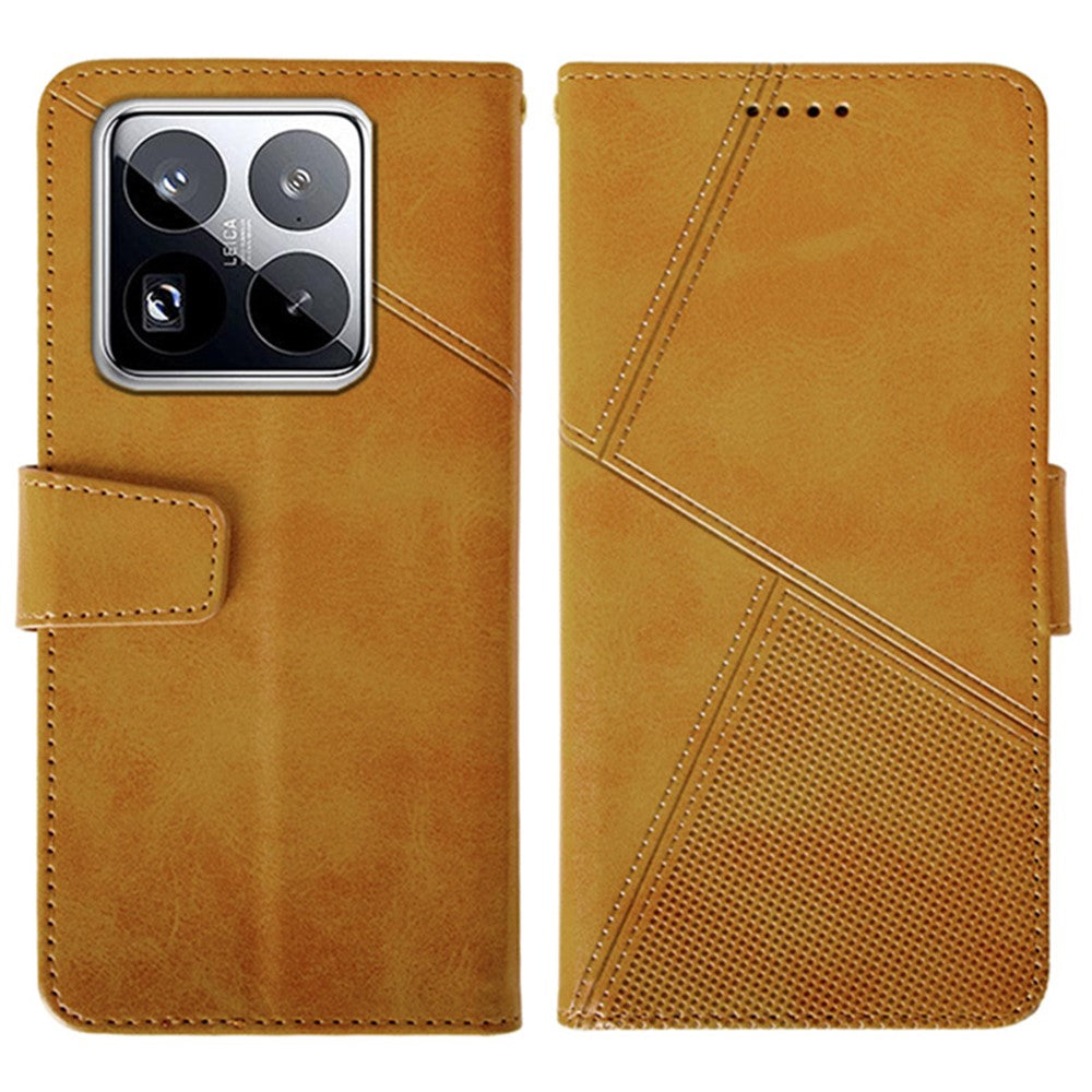 IDEWEI For Xiaomi 15 Pro Case Leather Wallet Phone Cover Stand Calf Texture