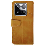IDEWEI For Xiaomi 15 Pro Case Leather Wallet Phone Cover Stand Calf Texture