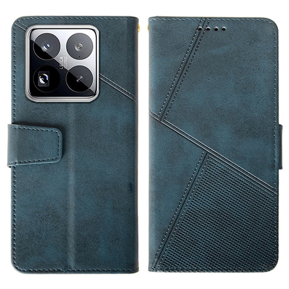 IDEWEI For Xiaomi 15 Pro Case Leather Wallet Phone Cover Stand Calf Texture
