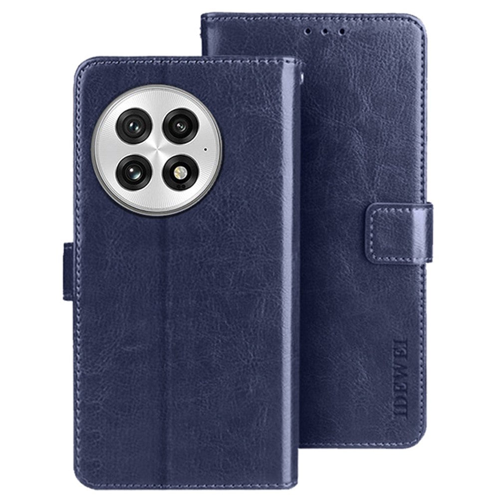IDEWEI For OnePlus 13 Stand Case Crazy Horse Texture Leather Phone Cover