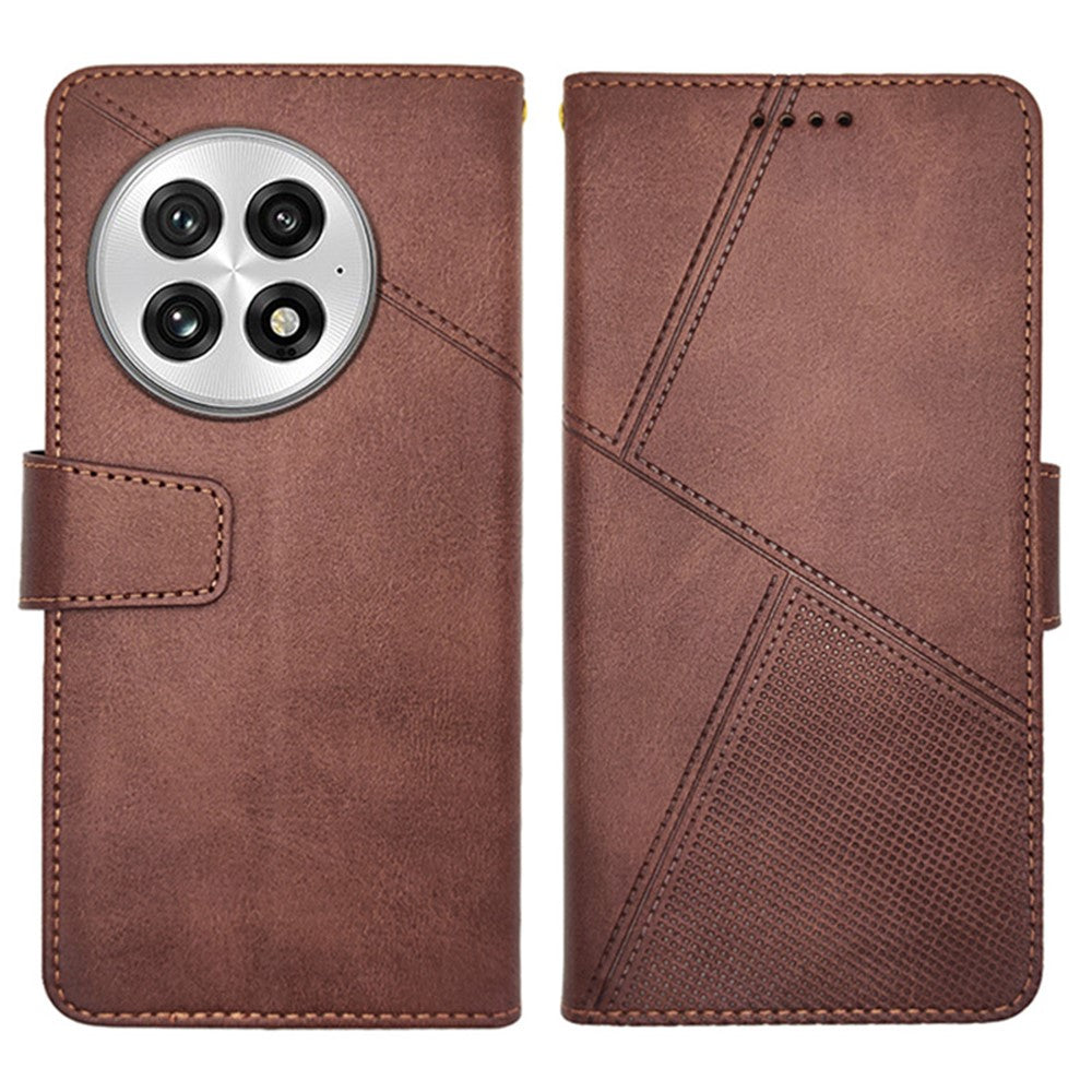 IDEWEI For OnePlus 13 Case Leather Wallet Phone Cover Stand Calf Texture
