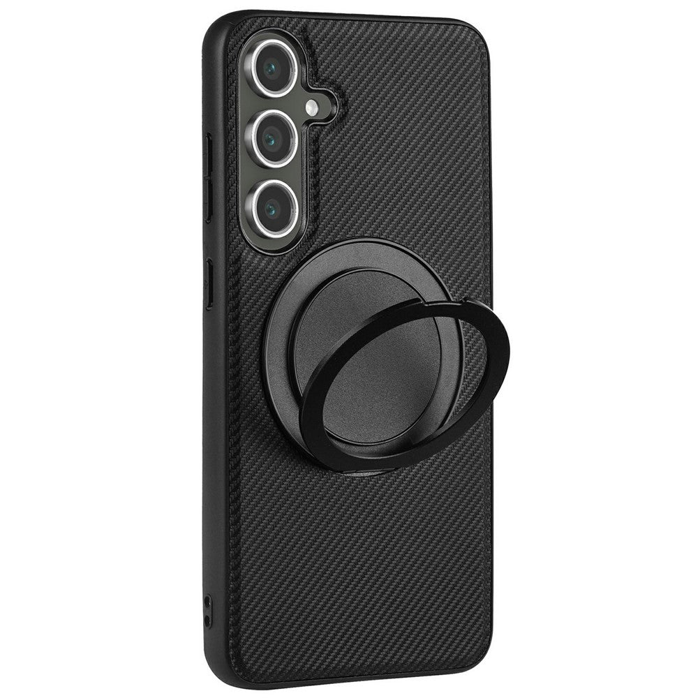 VILI TCY Series for Samsung Galaxy S25+ Magnetic Phone Case Ring Kickstand PC+TPU Back Cover