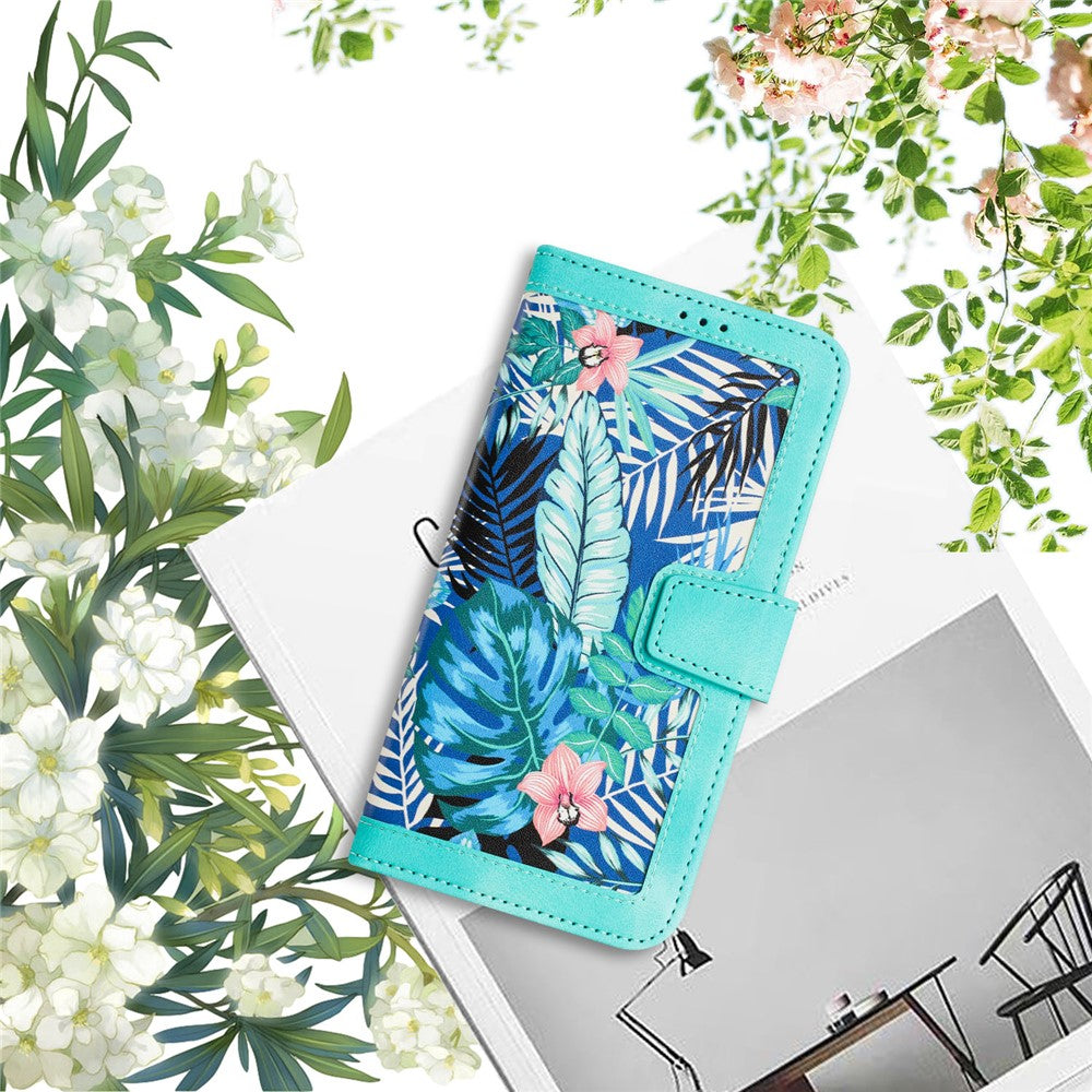 For Xiaomi 14T Pro Case PU Leather Floral Phone Cover with Card Slots