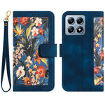 For Xiaomi 14T Pro Case PU Leather Floral Phone Cover with Card Slots