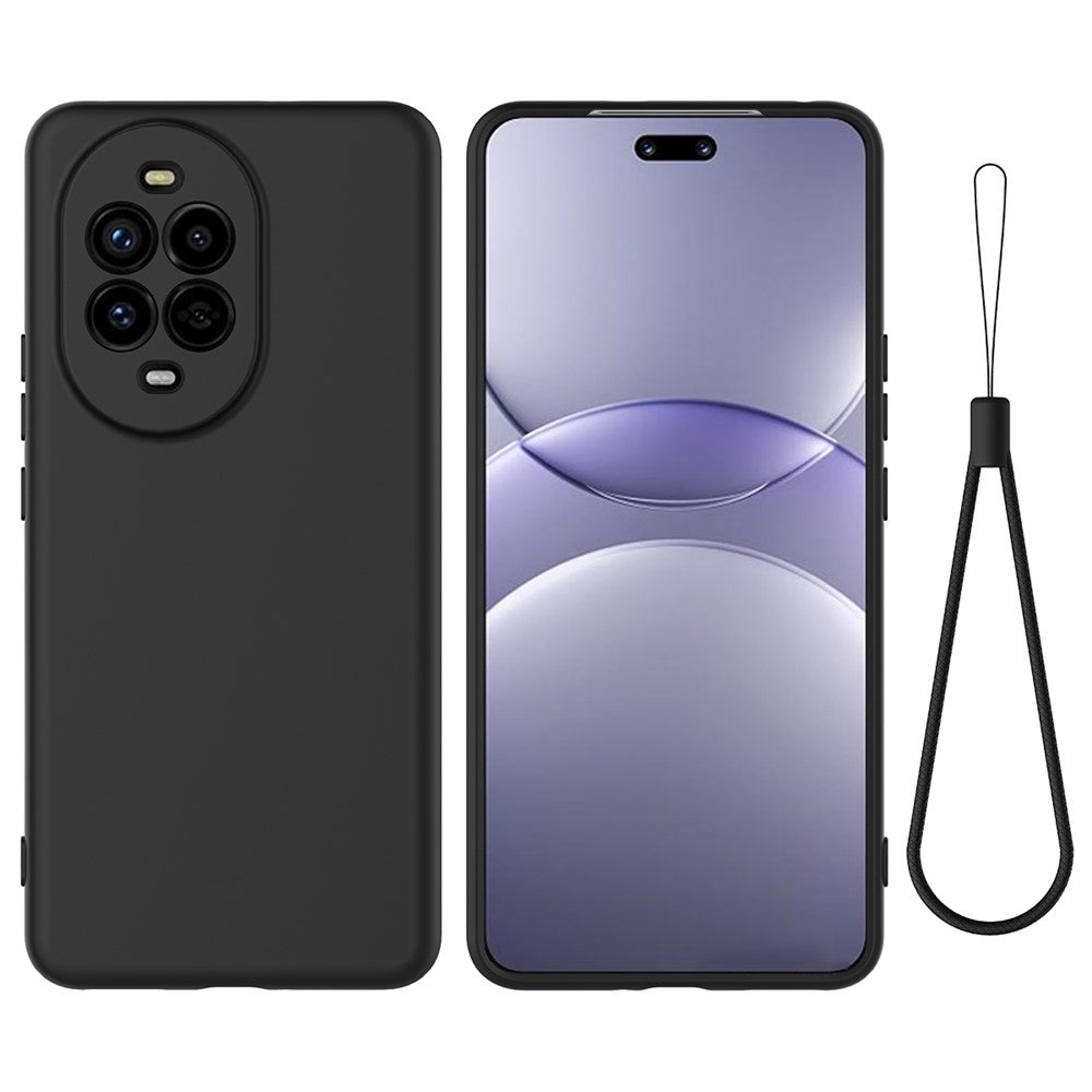 For Huawei nova 13 Pro 5G Case Liquid Silicone Phone Back Cover with Hand Strap