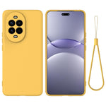 For Huawei nova 13 Pro 5G Case Liquid Silicone Phone Back Cover with Hand Strap