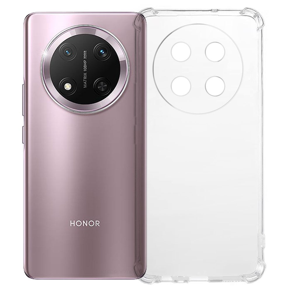 KALEBOL til Honor Magic7 Lite 5G / X9c 5G / X60 Pro 5G, gennemsigtigt mobilcover, 1.5mm TPU, stødsikkert mobilcover
