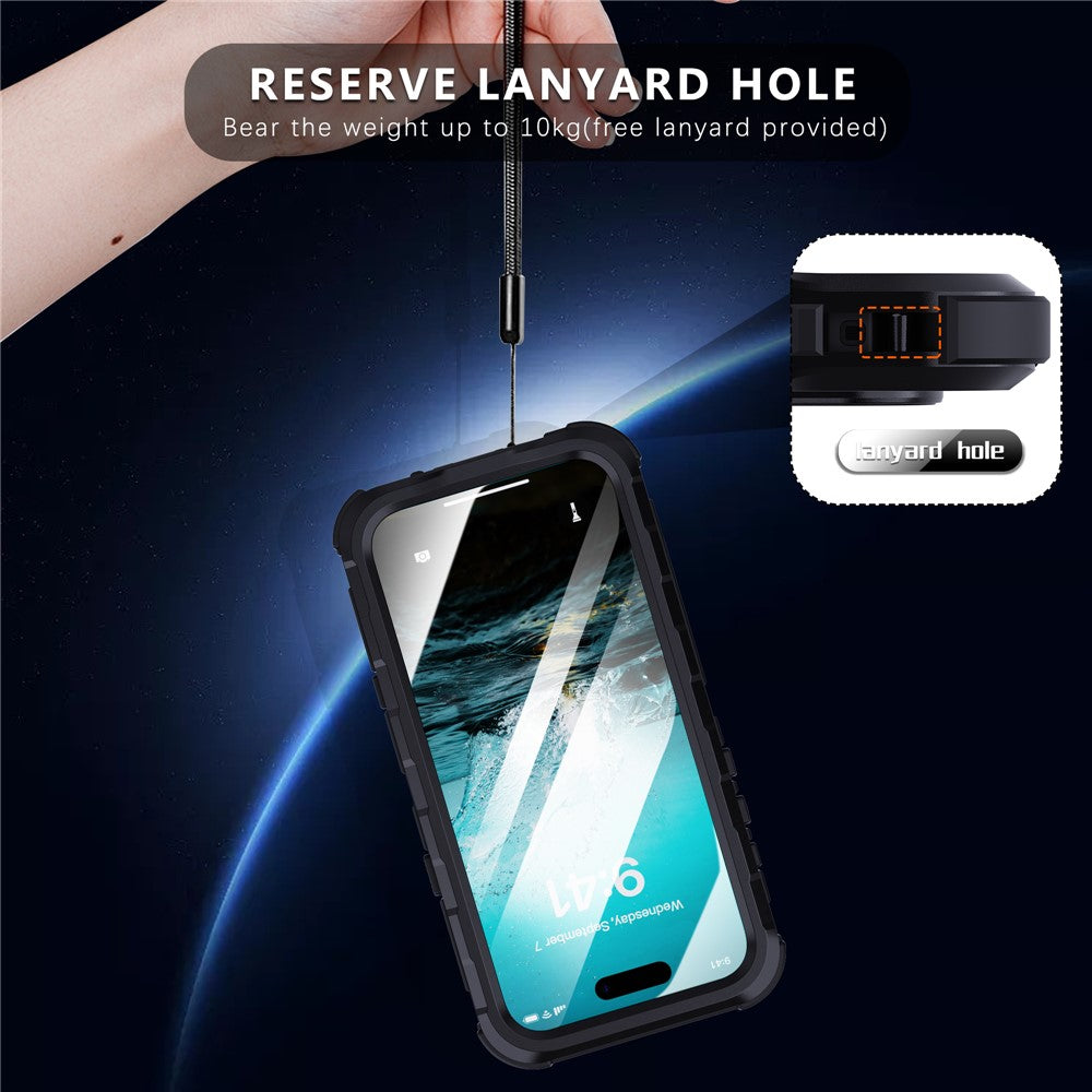 SHELLBOX M Series For iPhone 16 Pro Max IP68 Waterproof Case Metal Diving Phone Cover Compatible with MagSafe