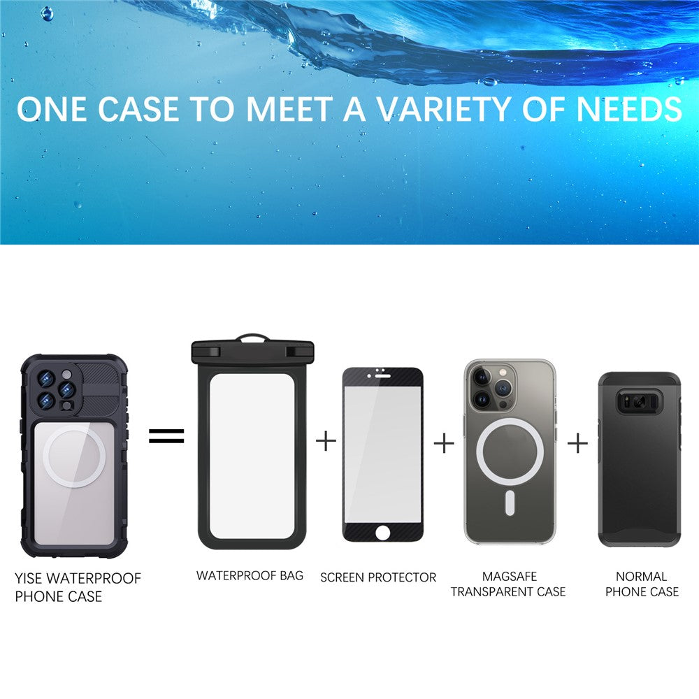 SHELLBOX M Series For iPhone 16 Pro Max IP68 Waterproof Case Metal Diving Phone Cover Compatible with MagSafe