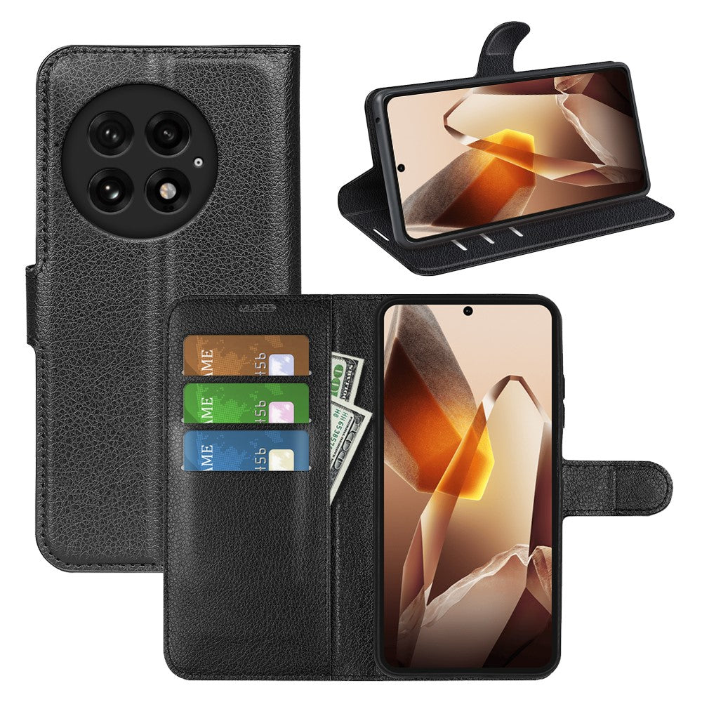 For OnePlus 13 Case Litchi Texture Shockproof Leather Wallet Phone Cover