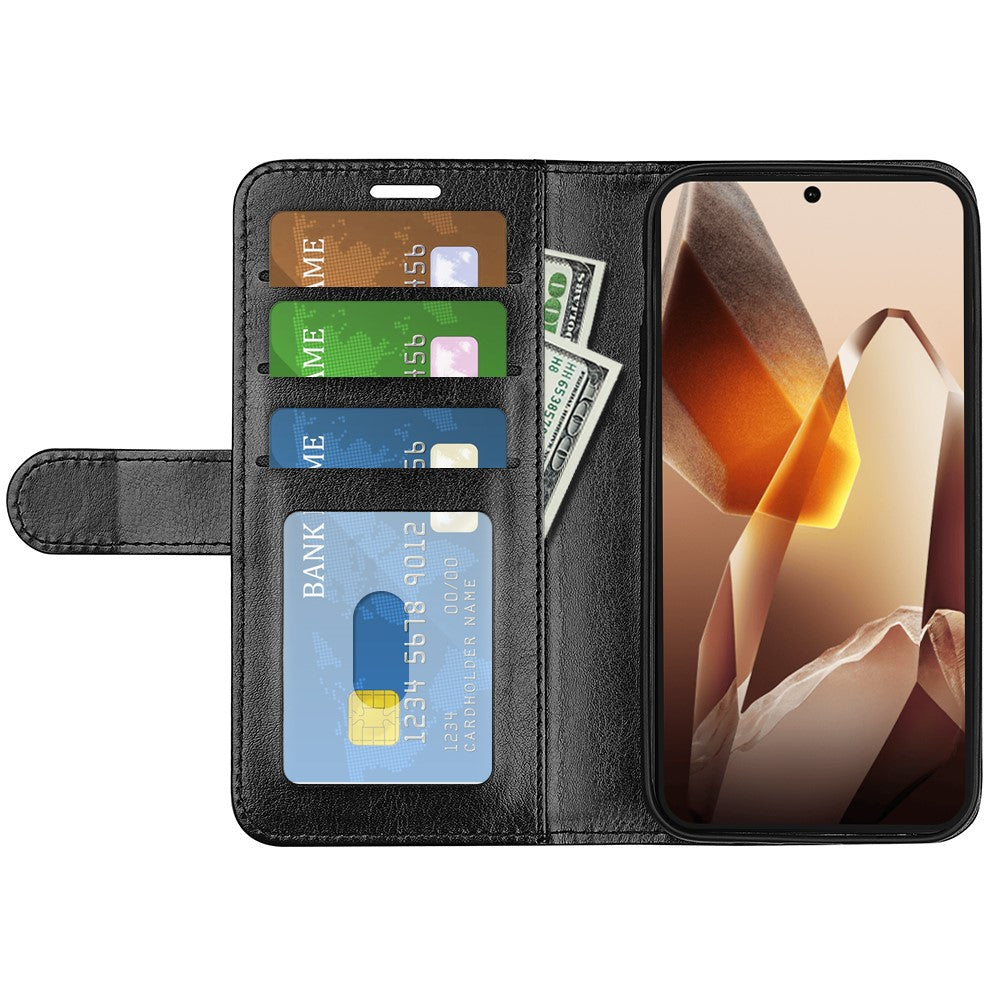 For OnePlus 13 Wallet Case Crazy Horse Texture Stand Leather Phone Cover