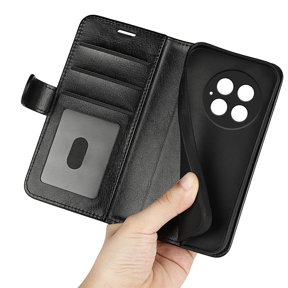 For OnePlus 13 Wallet Case Crazy Horse Texture Stand Leather Phone Cover