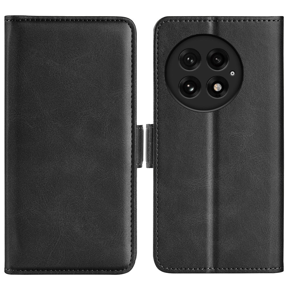 For OnePlus 13 Stand Case Calf Texture Leather Wallet Phone Cover