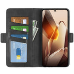 For OnePlus 13 Stand Case Calf Texture Leather Wallet Phone Cover