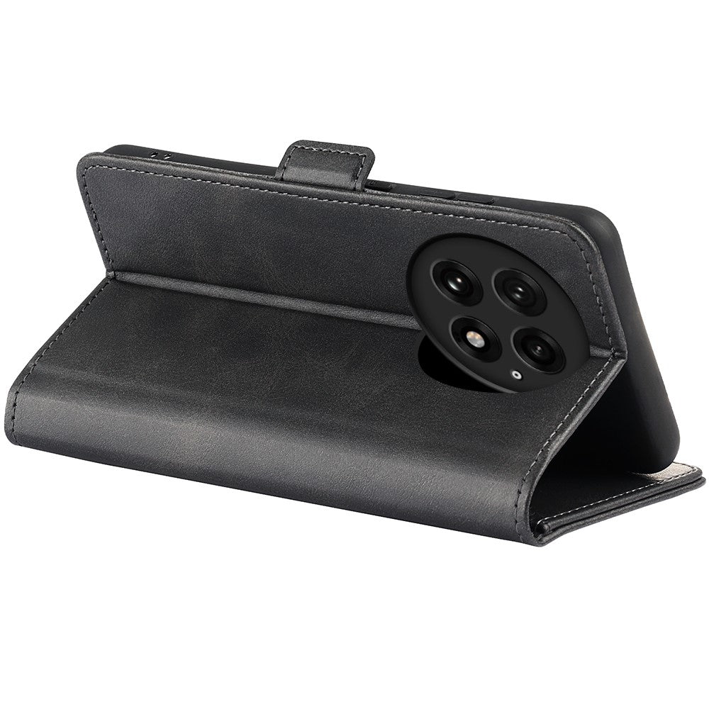 For OnePlus 13 Stand Case Calf Texture Leather Wallet Phone Cover