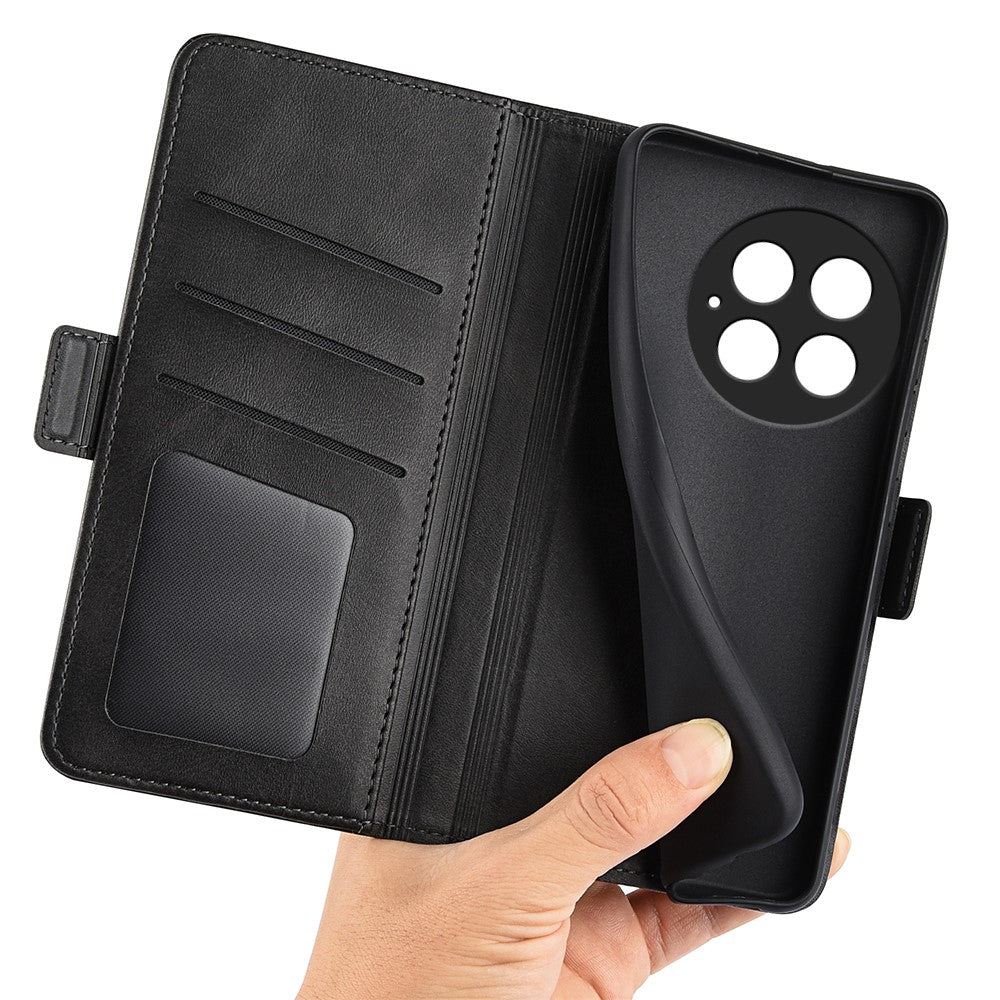 For OnePlus 13 Stand Case Calf Texture Leather Wallet Phone Cover
