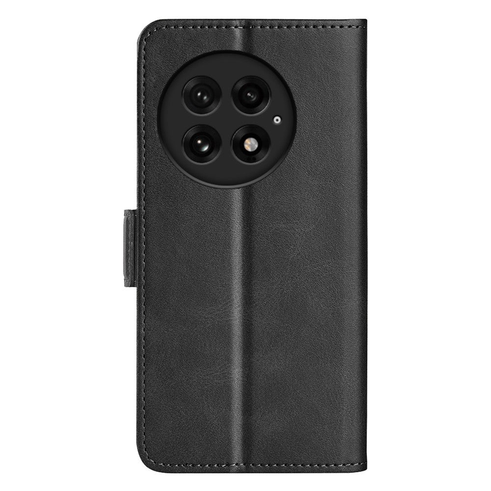 For OnePlus 13 Stand Case Calf Texture Leather Wallet Phone Cover