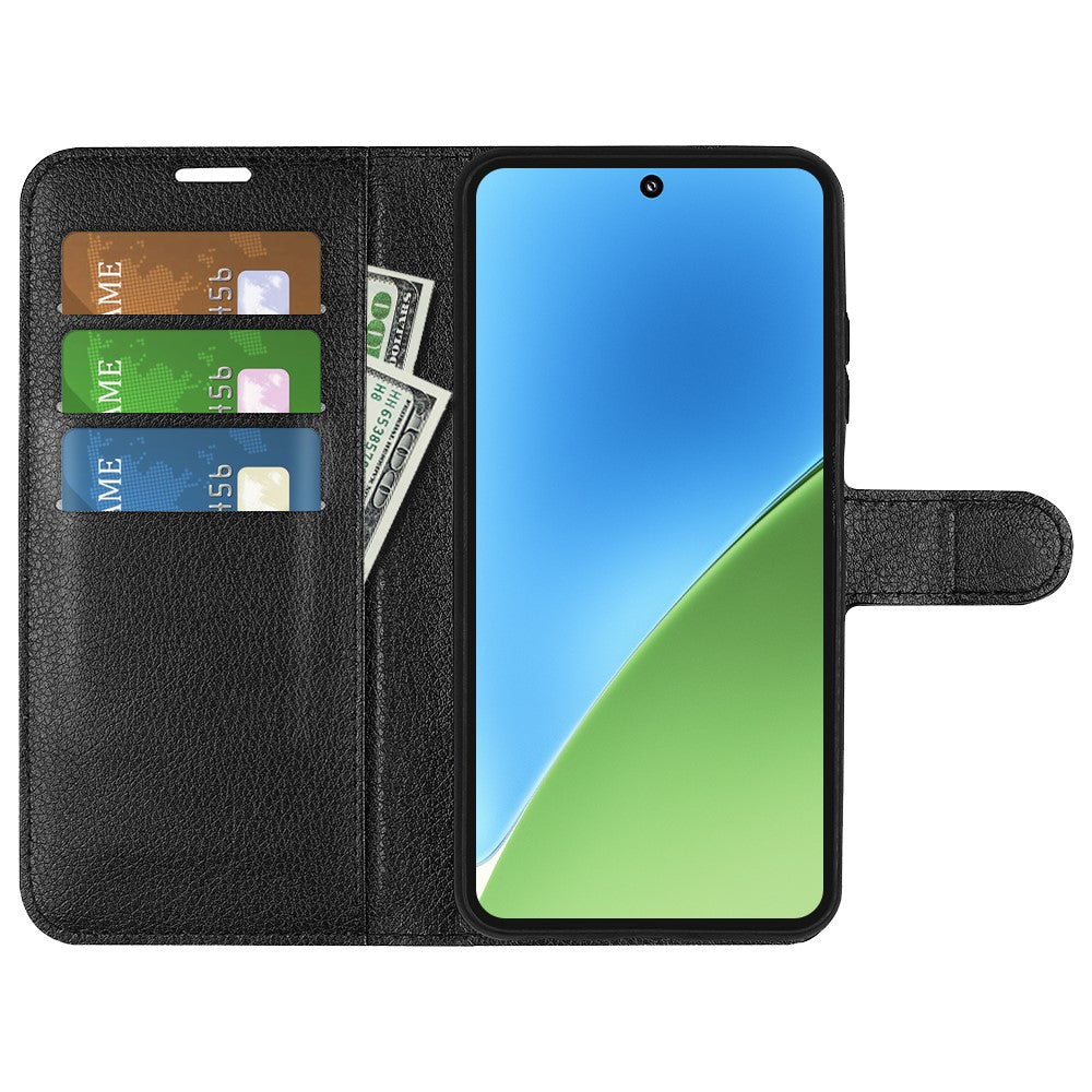 For Xiaomi 15 Case Litchi Texture Shockproof Leather Wallet Phone Cover