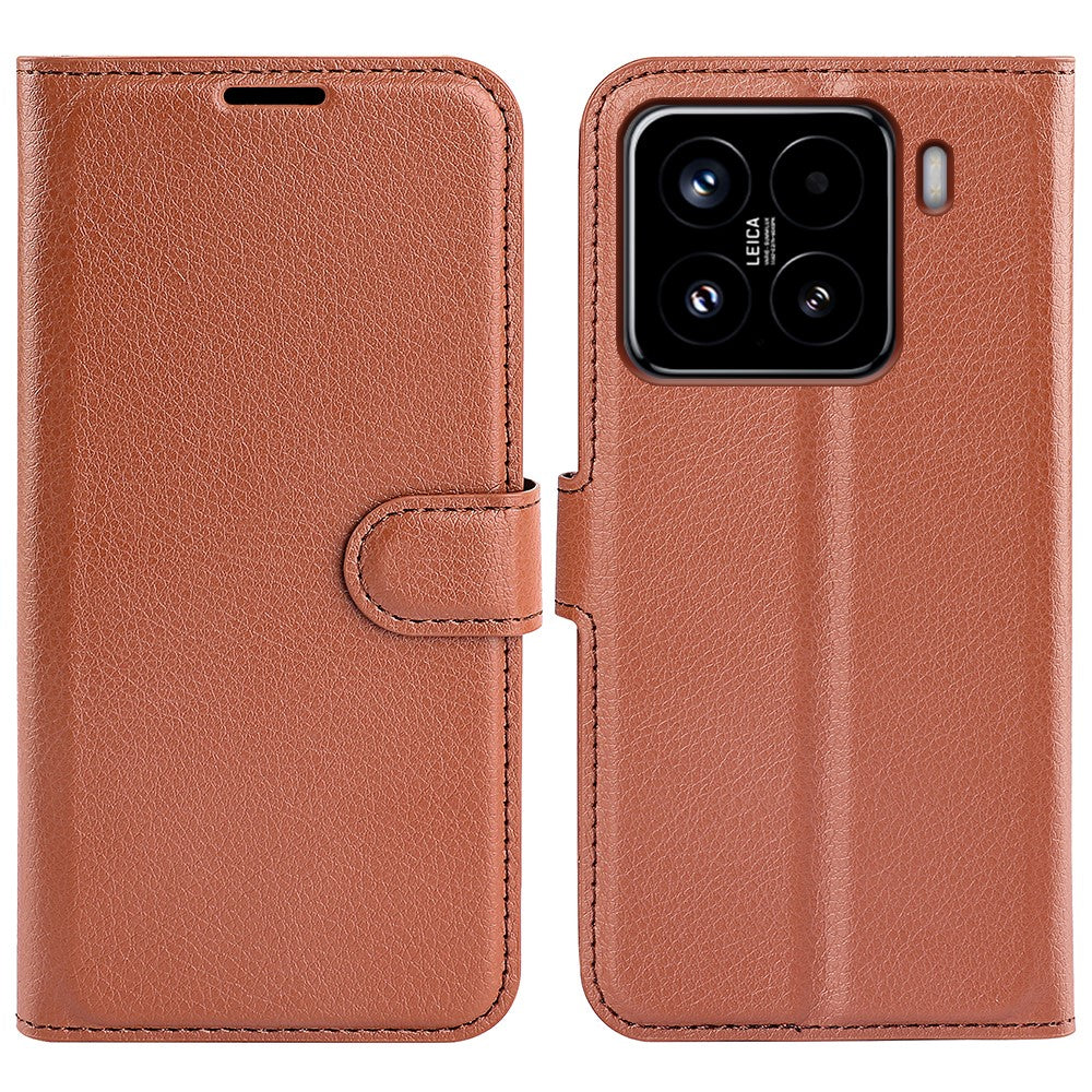 For Xiaomi 15 Case Litchi Texture Shockproof Leather Wallet Phone Cover