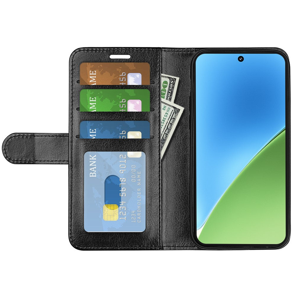 For Xiaomi 15 Wallet Case Crazy Horse Texture Stand Leather Phone Cover