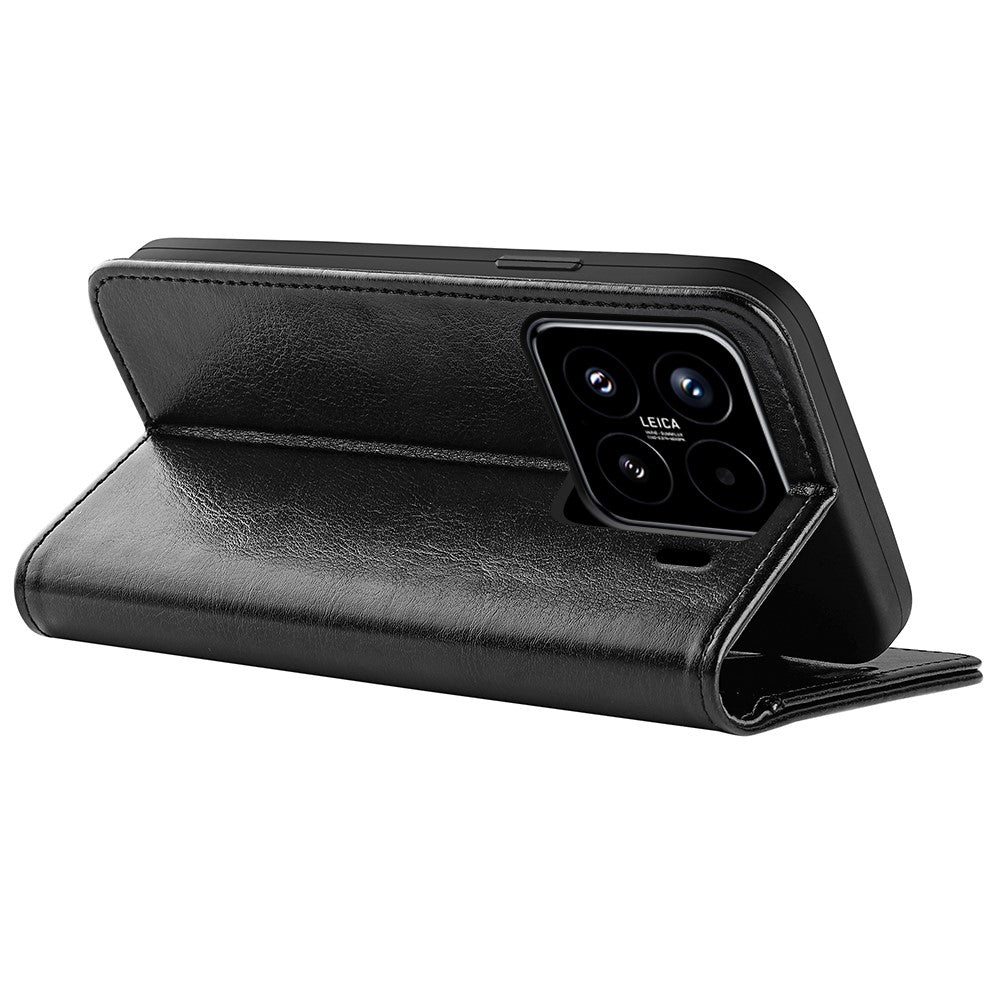 For Xiaomi 15 Wallet Case Crazy Horse Texture Stand Leather Phone Cover