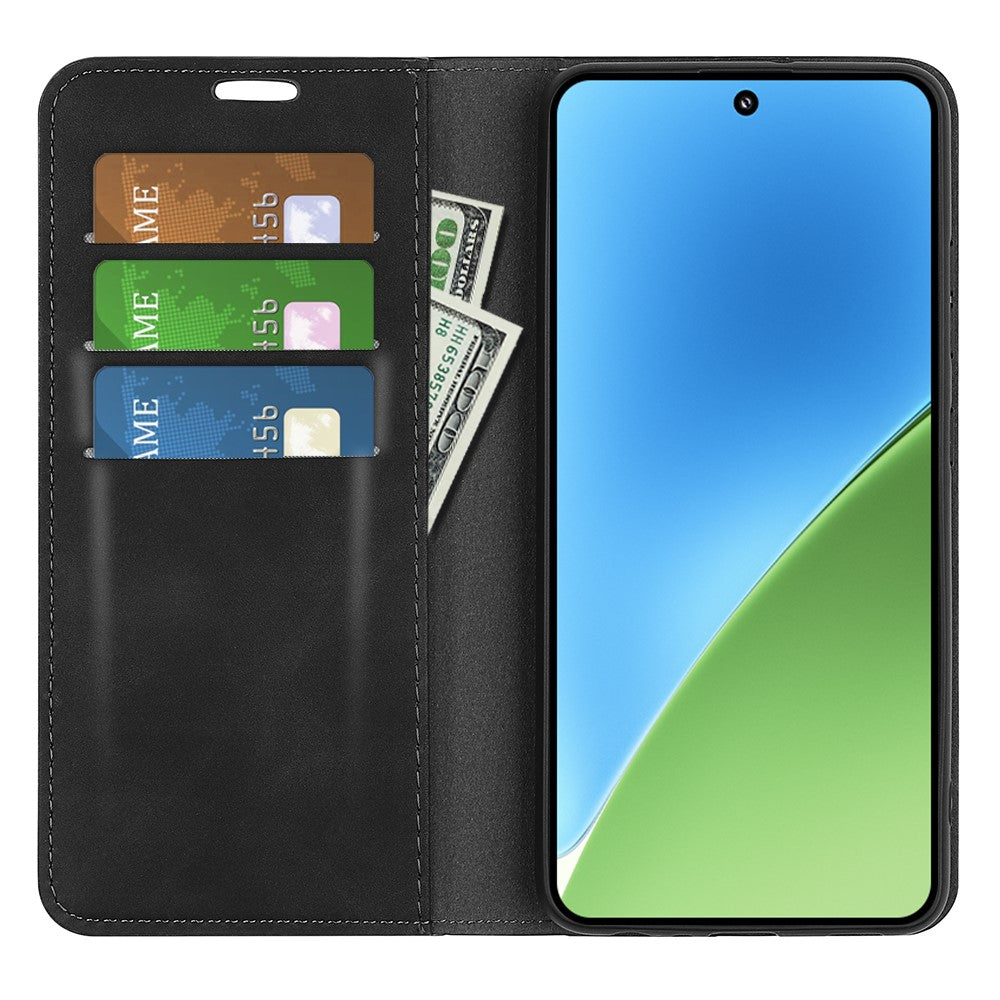 For Xiaomi 15 Case Skin-Touch Leather Wallet Phone Cover