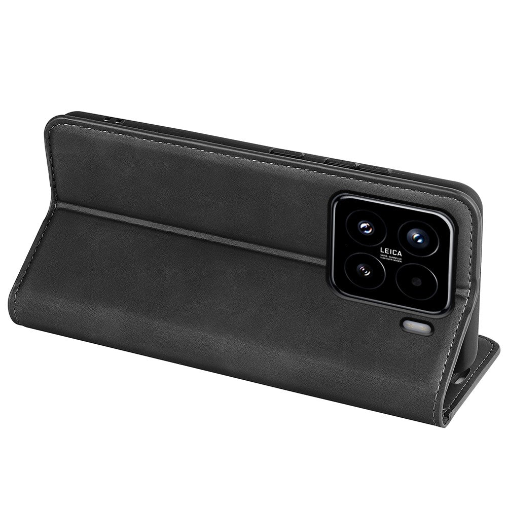 For Xiaomi 15 Case Skin-Touch Leather Wallet Phone Cover