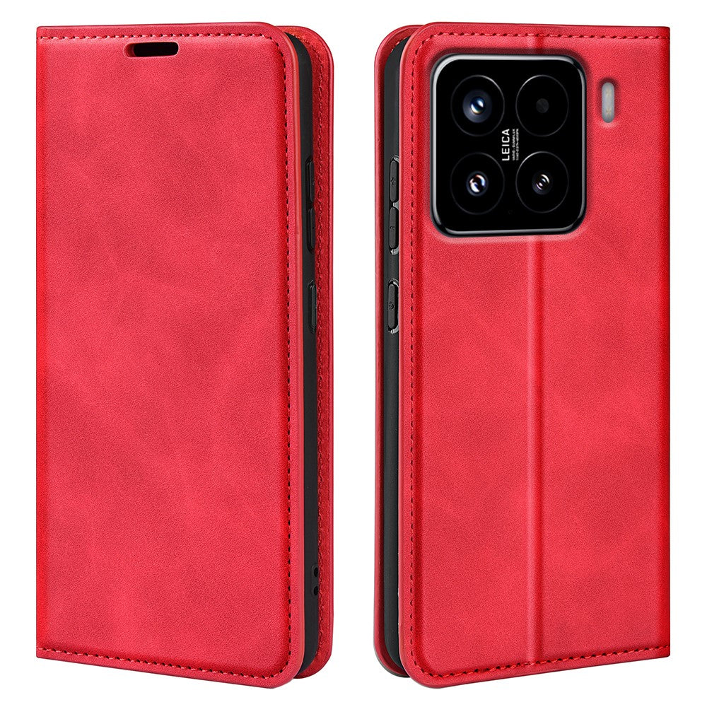 For Xiaomi 15 Case Skin-Touch Leather Wallet Phone Cover