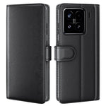 For Xiaomi 15 Case Genuine Split Leather Phone Cover with Wallet Stand