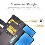 For Xiaomi 15 Case Genuine Split Leather Phone Cover with Wallet Stand