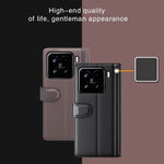 For Xiaomi 15 Case Genuine Split Leather Phone Cover with Wallet Stand