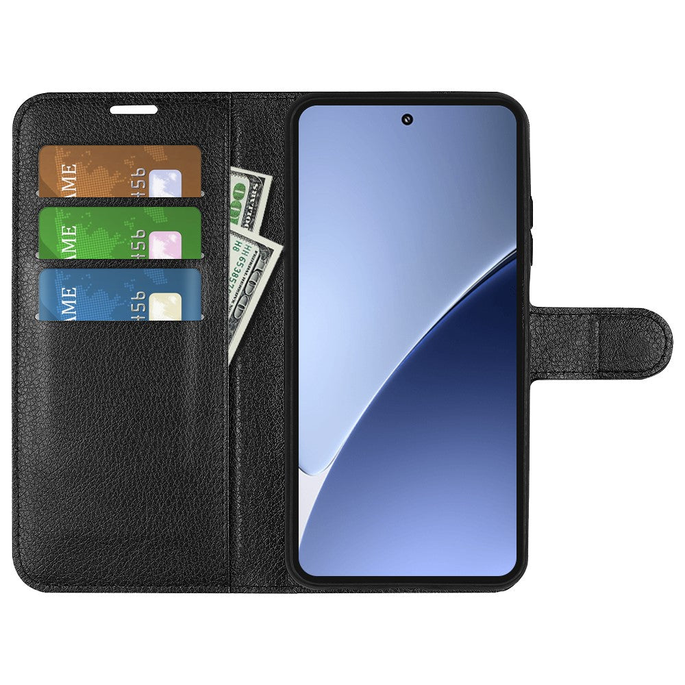 For Xiaomi 15 Pro Case Litchi Texture Shockproof Leather Wallet Phone Cover