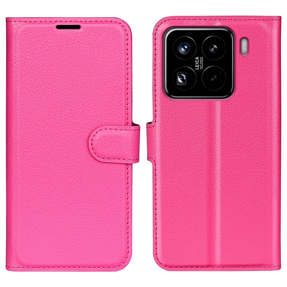 For Xiaomi 15 Pro Case Litchi Texture Shockproof Leather Wallet Phone Cover