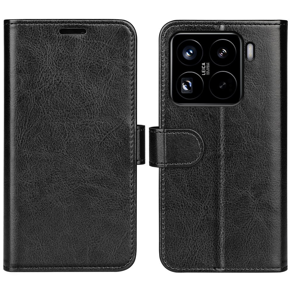 For Xiaomi 15 Pro Wallet Case Crazy Horse Texture Stand Leather Phone Cover