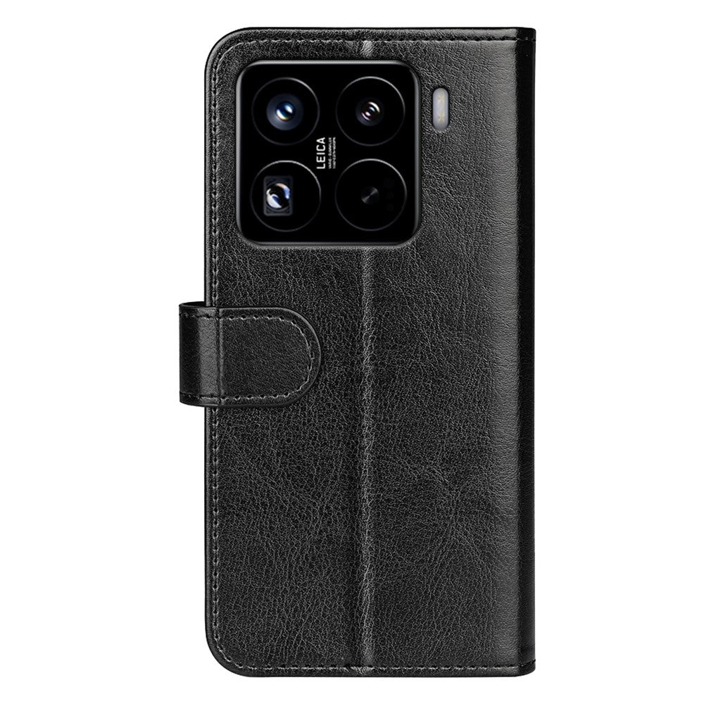 For Xiaomi 15 Pro Wallet Case Crazy Horse Texture Stand Leather Phone Cover