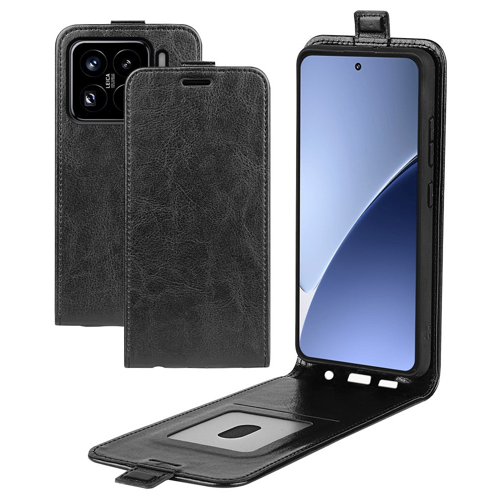 For Xiaomi 15 Pro Case with Card Slots Vertical Flip Leather Phone Cover