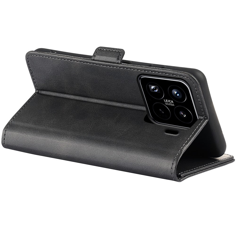 For Xiaomi 15 Pro Stand Case Calf Texture Leather Wallet Phone Cover