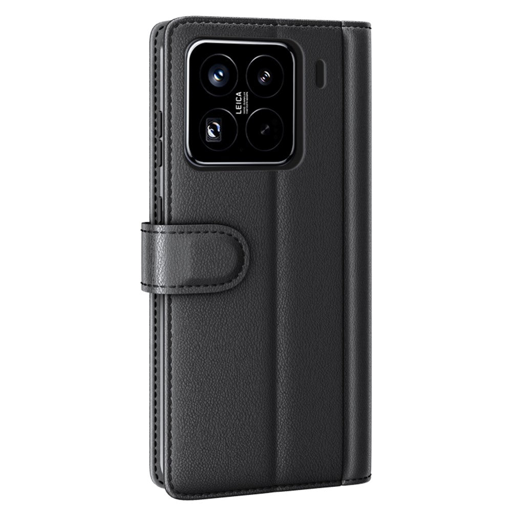 For Xiaomi 15 Pro Case Genuine Split Leather Phone Cover with Wallet Stand