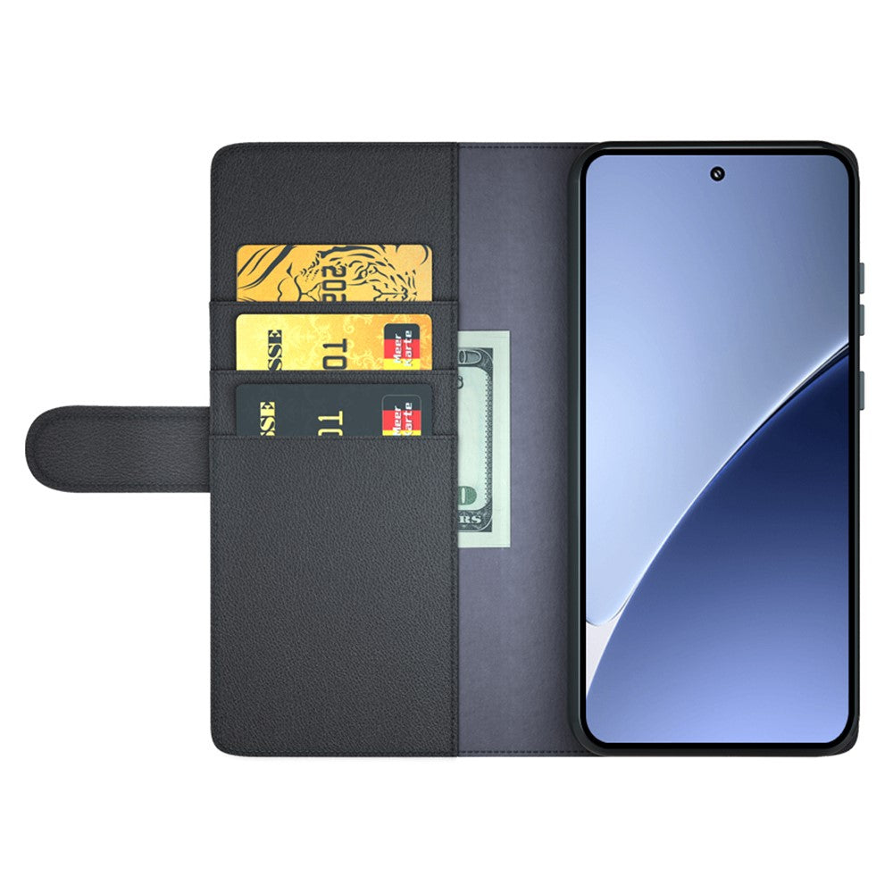 For Xiaomi 15 Pro Case Genuine Split Leather Phone Cover with Wallet Stand