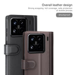 For Xiaomi 15 Pro Case Genuine Split Leather Phone Cover with Wallet Stand