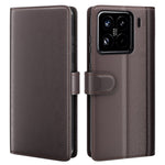 For Xiaomi 15 Pro Case Genuine Split Leather Phone Cover with Wallet Stand