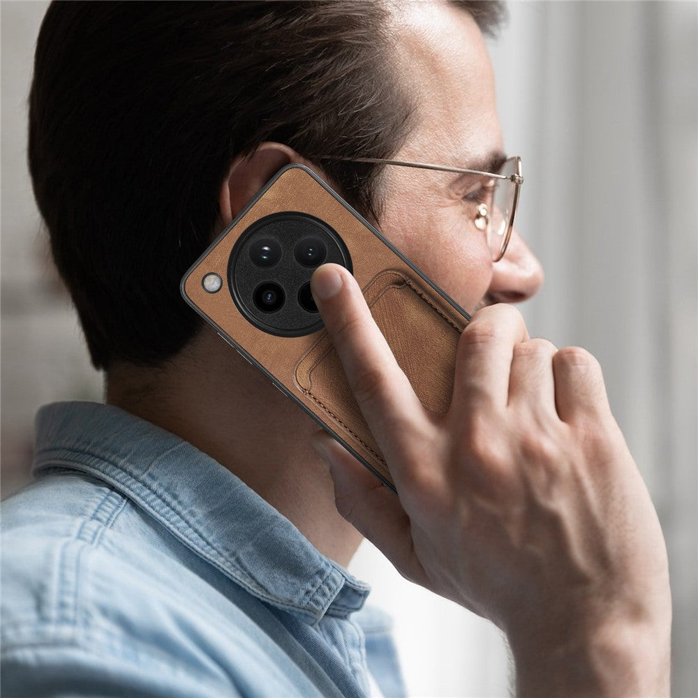 Oppo Find X8 Pro 5G-skal Retro Läder+TPU mobilskal med Avtagbar Kortplats