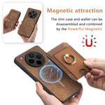 For Oppo Find X8 Pro 5G Magnetic Case Leather Back Cover with Detachable Card Holder Kickstand