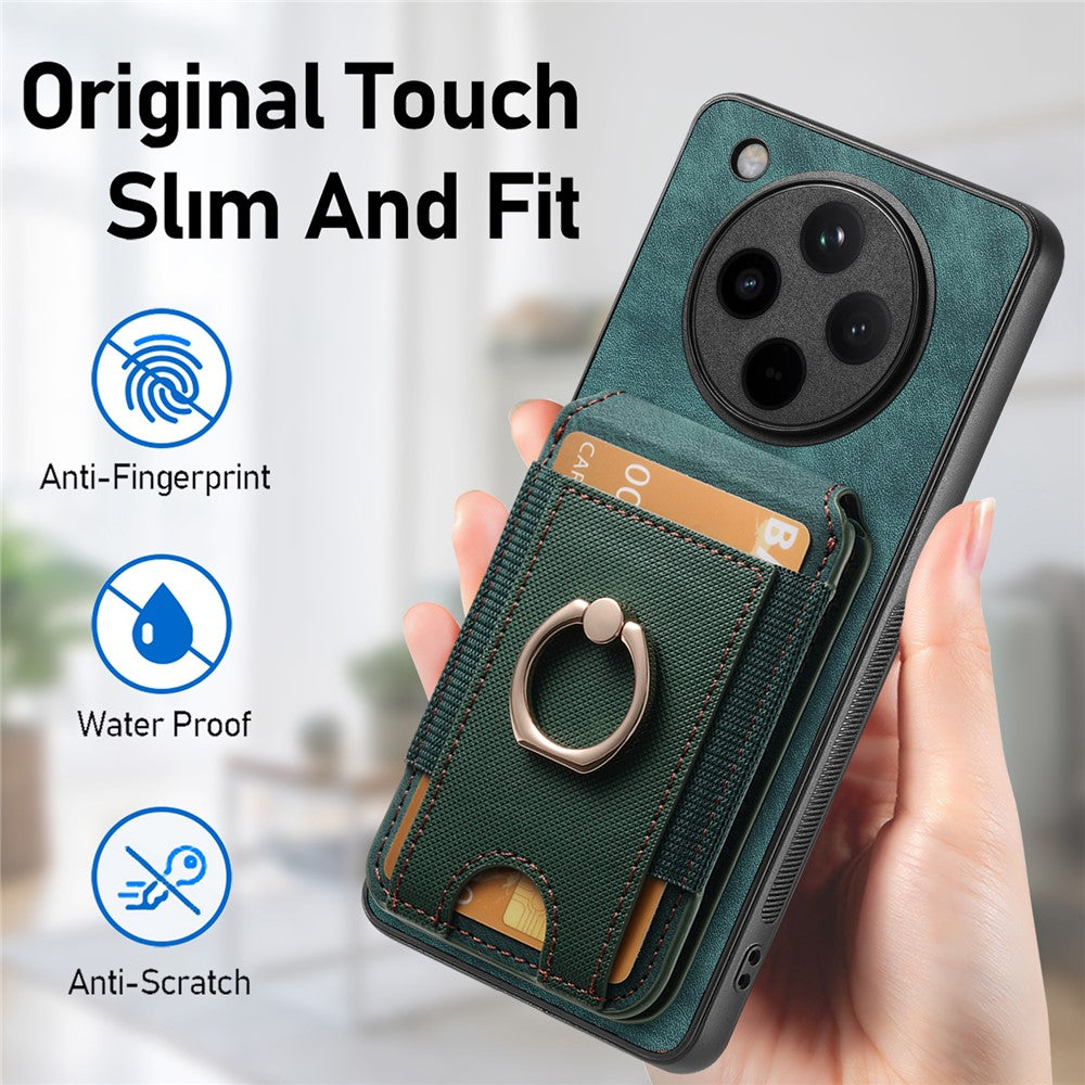 For Oppo Find X8 Pro 5G Magnetic Case Leather Back Cover with Detachable Card Holder Kickstand